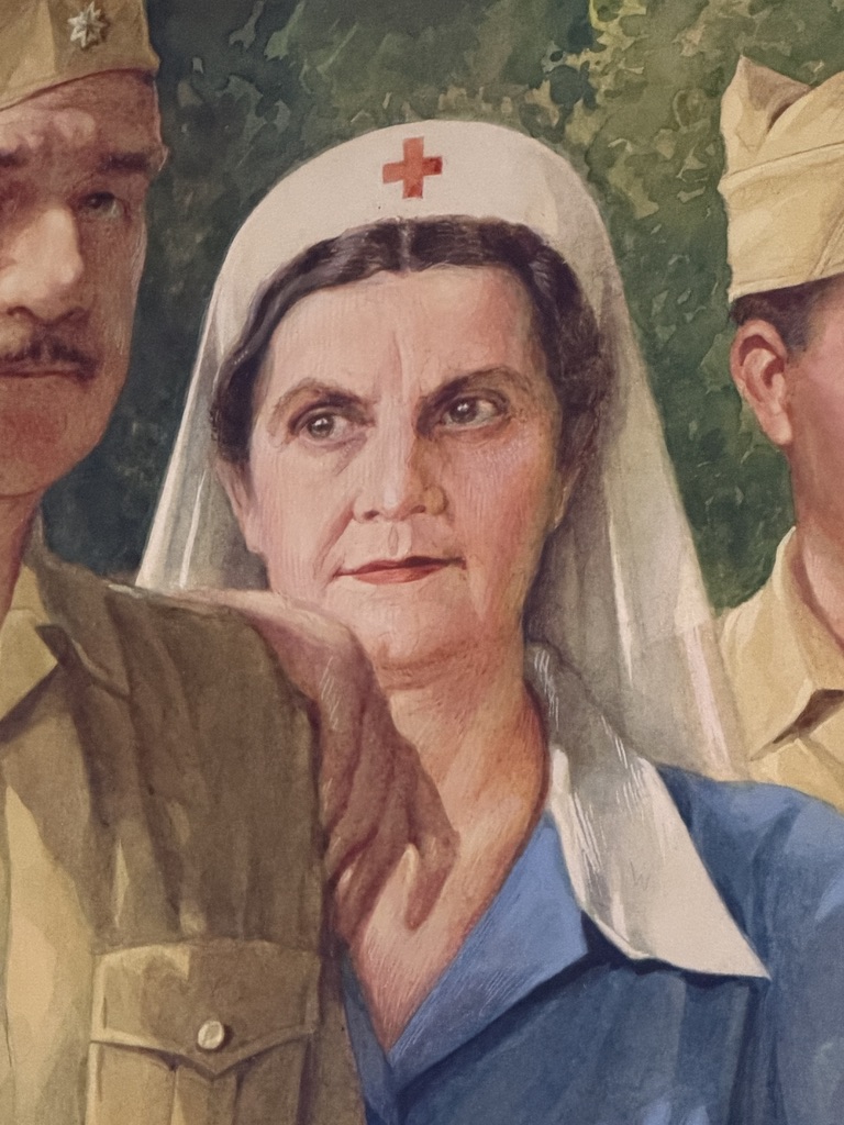 Close portrait detail of the nurse