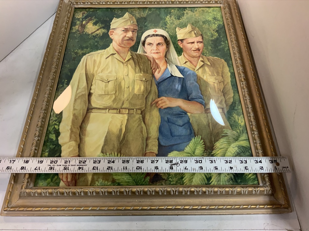 Horizontal framed measurement approximately 35 inches