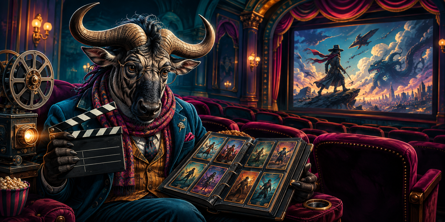 Original GNU artwork for Gnu Movie TV Cards