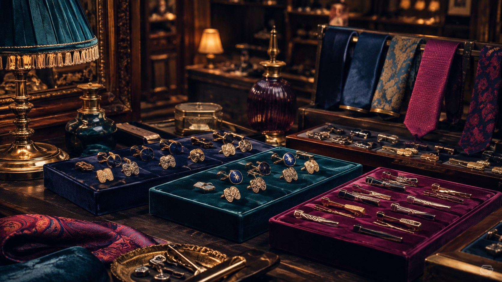 Cufflinks & Tie Clips illustrated collection
