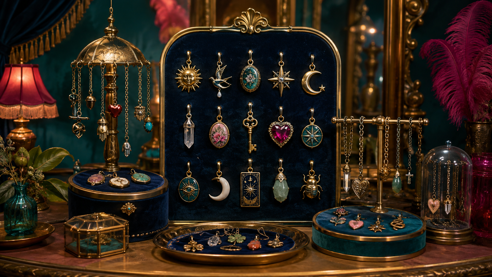Pendants and Charms illustrated boutique