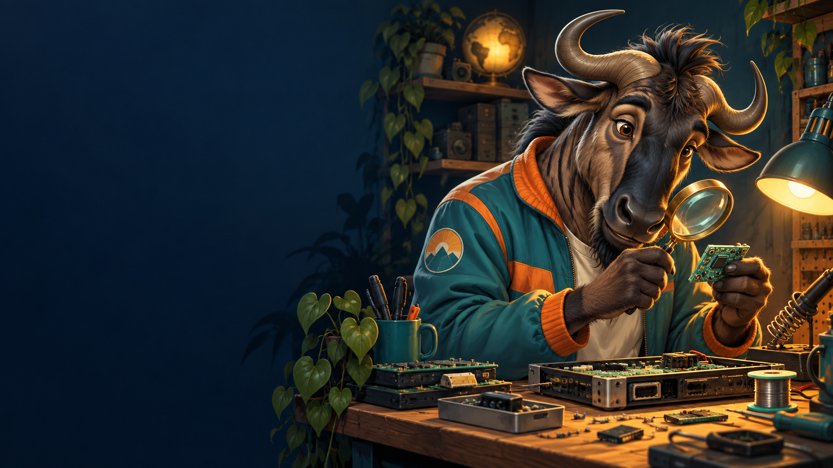Gnu-themed Miscellaneous Electronics illustration