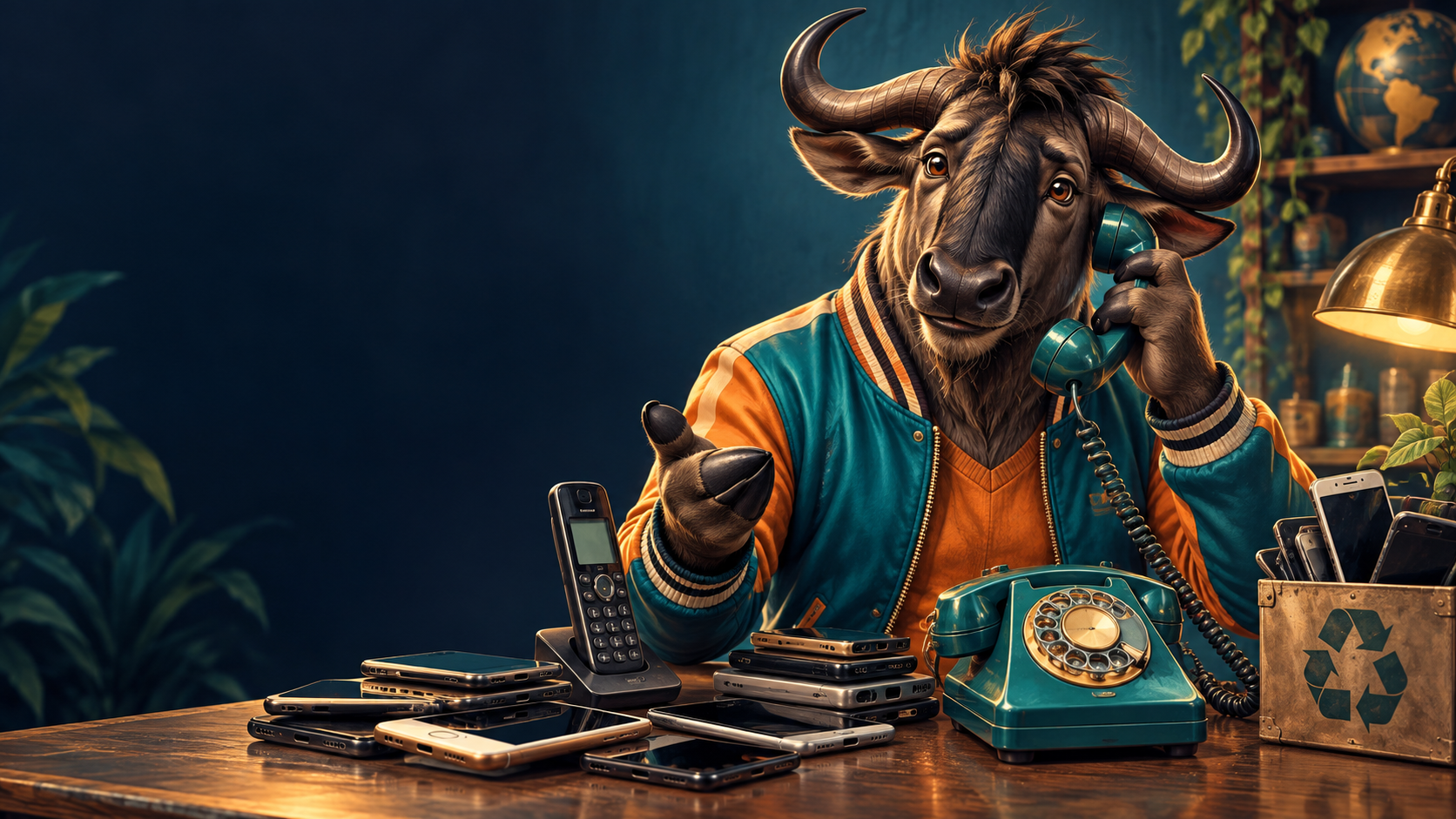 Gnu-themed Cell & Telephones illustration